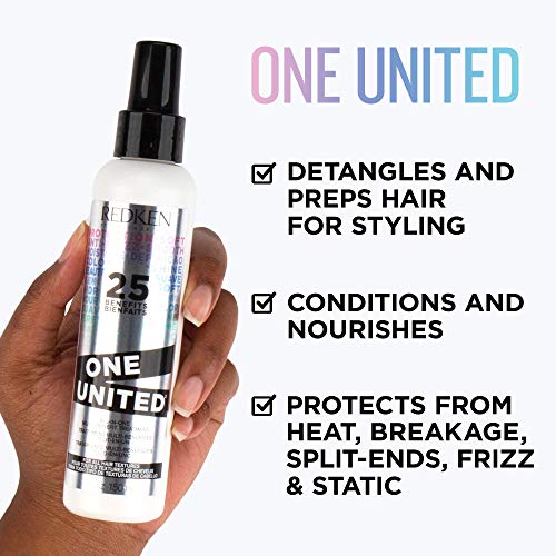 Redken One United All-In-One Leave In Conditioner | Multi-Benefit Treatment | Heat Protectant Spray for Hair | All Hair Types | Paraben Free | 13.5 Fl Oz 400ml