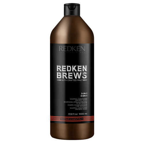 Redken Brews 3-in-1 Shampoo, Conditioner & Body Wash Ltr 