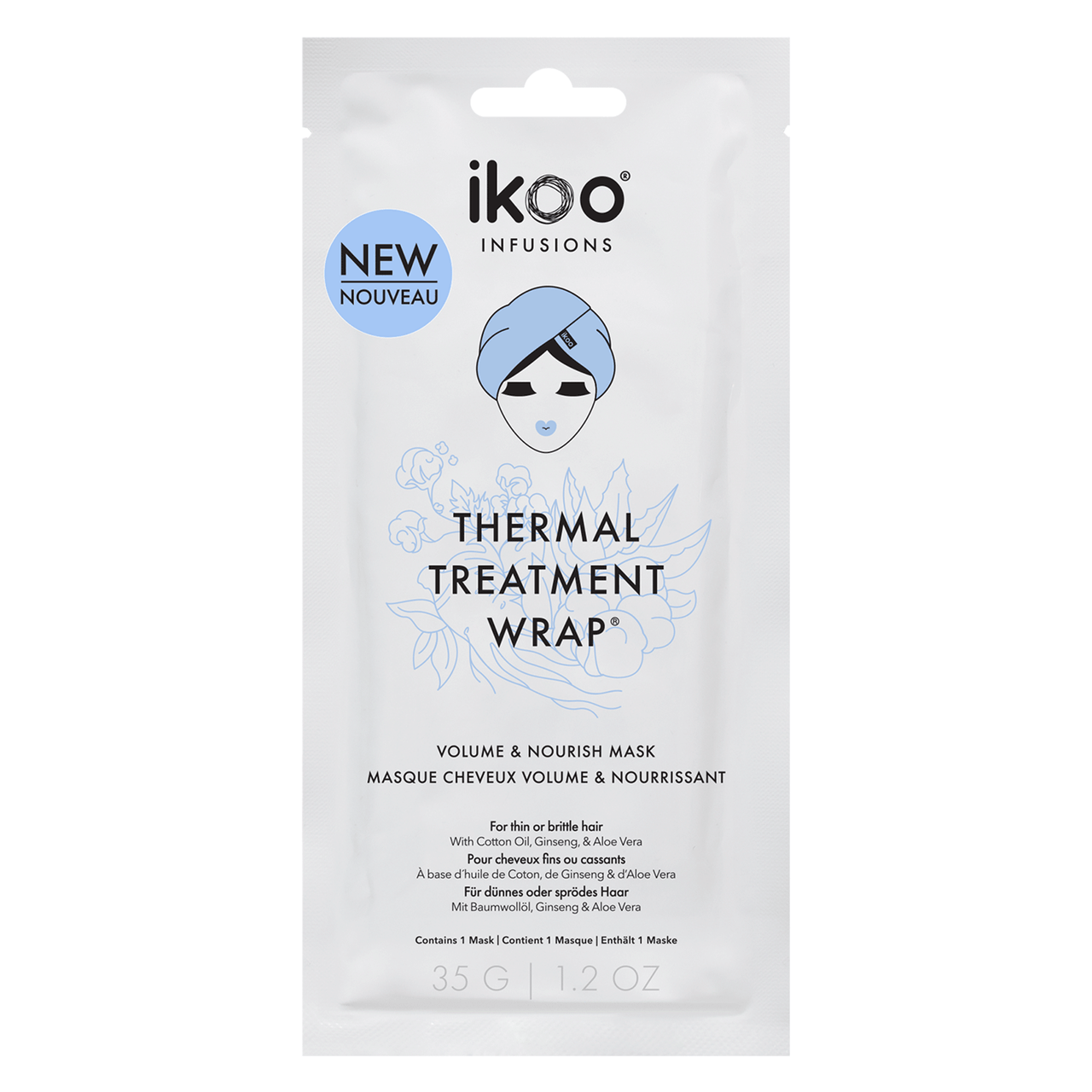 ikoo Thermal Treatment Wrap Volume & Nourish 1.2 fl. oz.