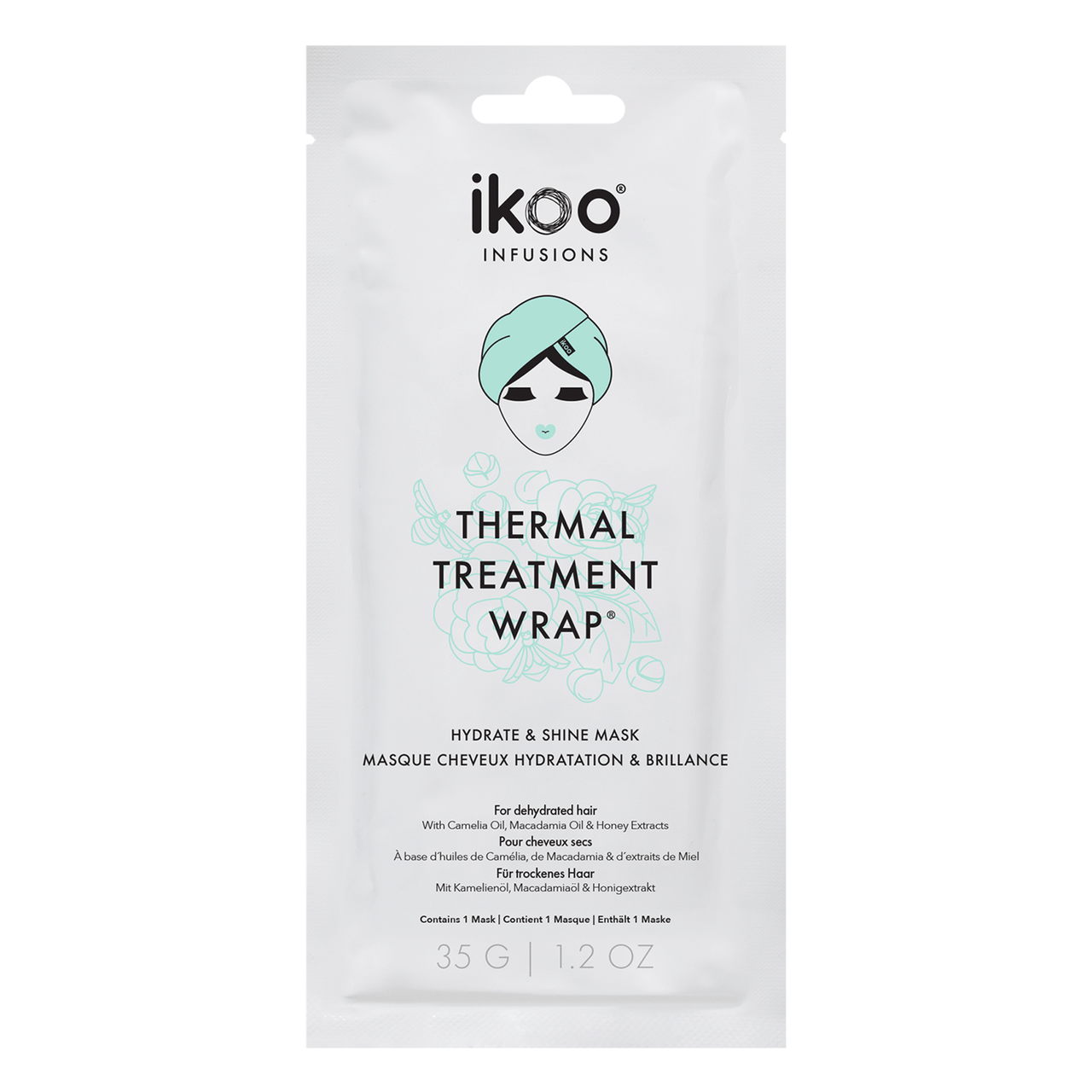 ikoo Thermal Treatment Wrap Hydrate & Shine Hair Mask 1.2 fl. oz.