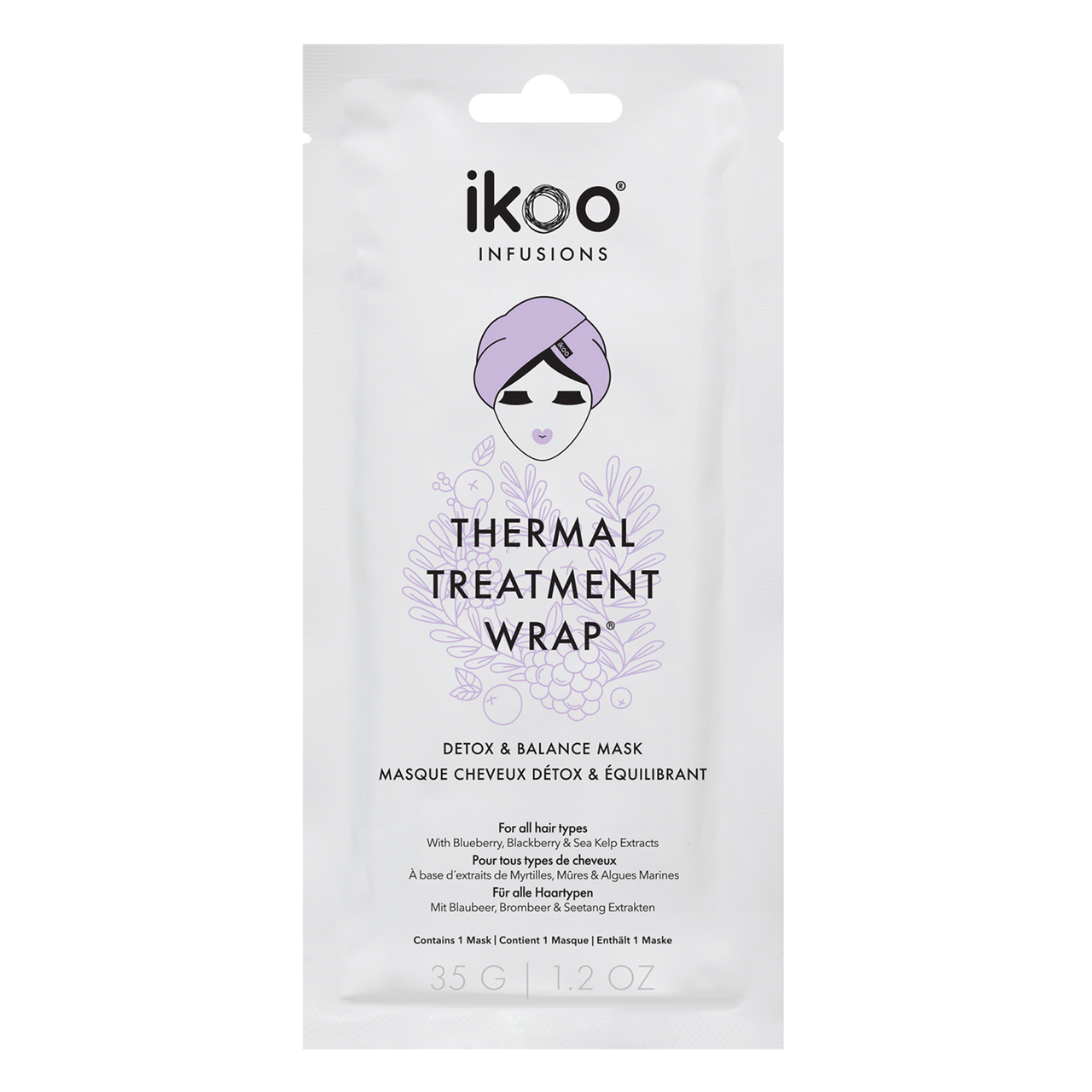 ikoo Thermal Treatment Wrap Detox & Balance Hair Mask 1.2 fl. oz.