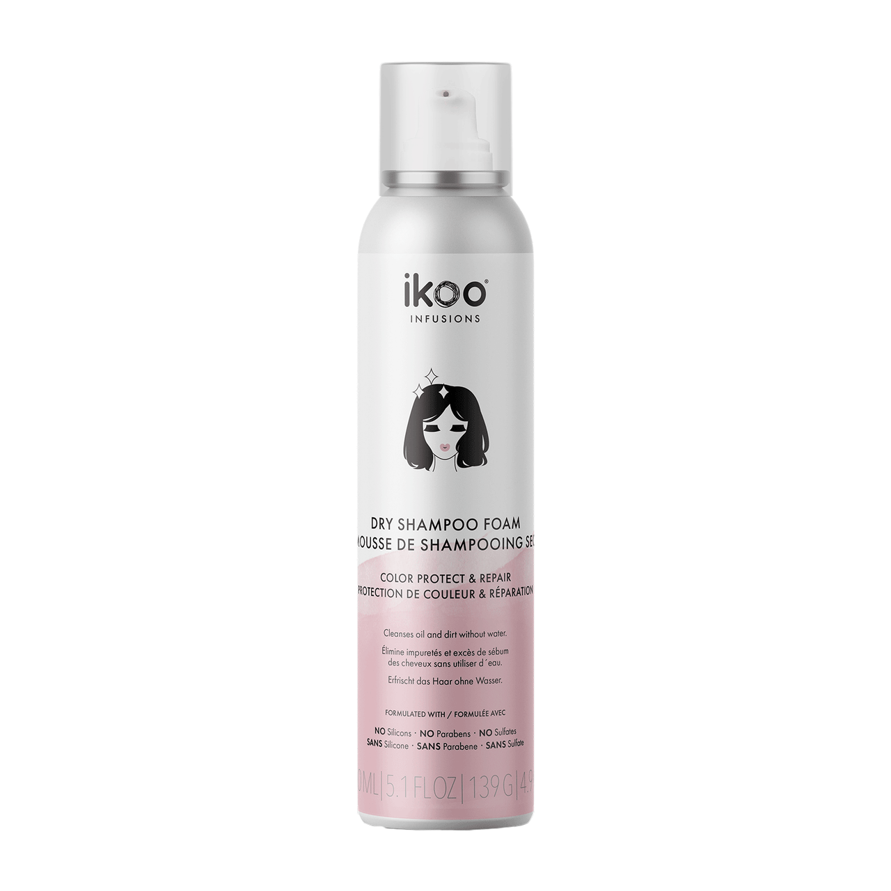 ikoo Dry Shampoo Foam Color Protect & Repair 5.1 fl. oz.