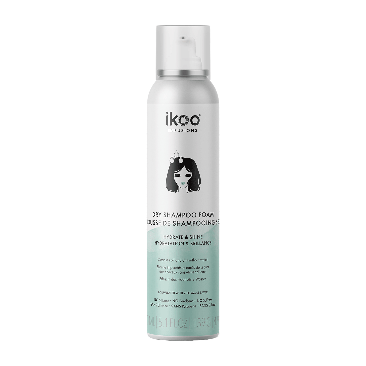 ikoo Dry Shampoo Foam Hydrate & Shine 5.1 fl. oz.