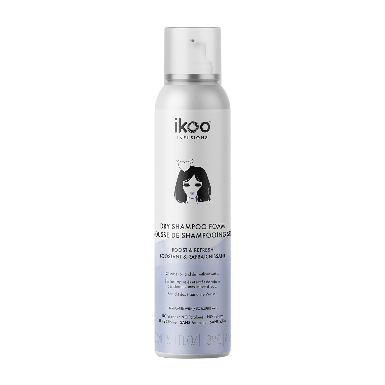 ikoo Dry Shampoo Foam Boost & Refresh 5.1 fl. oz.