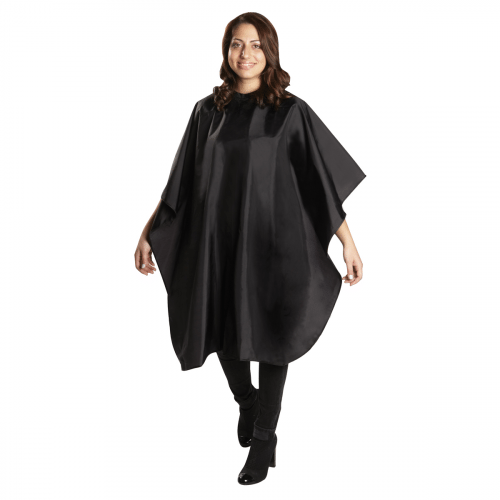 BaBylissPro Cutting Cape with comfort neck closure, Black, 44"x58" 