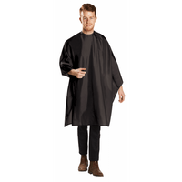 Thumbnail for BaBylissPRO Deluxe Cutting Cape, Black, Snap Neck Closure, 54