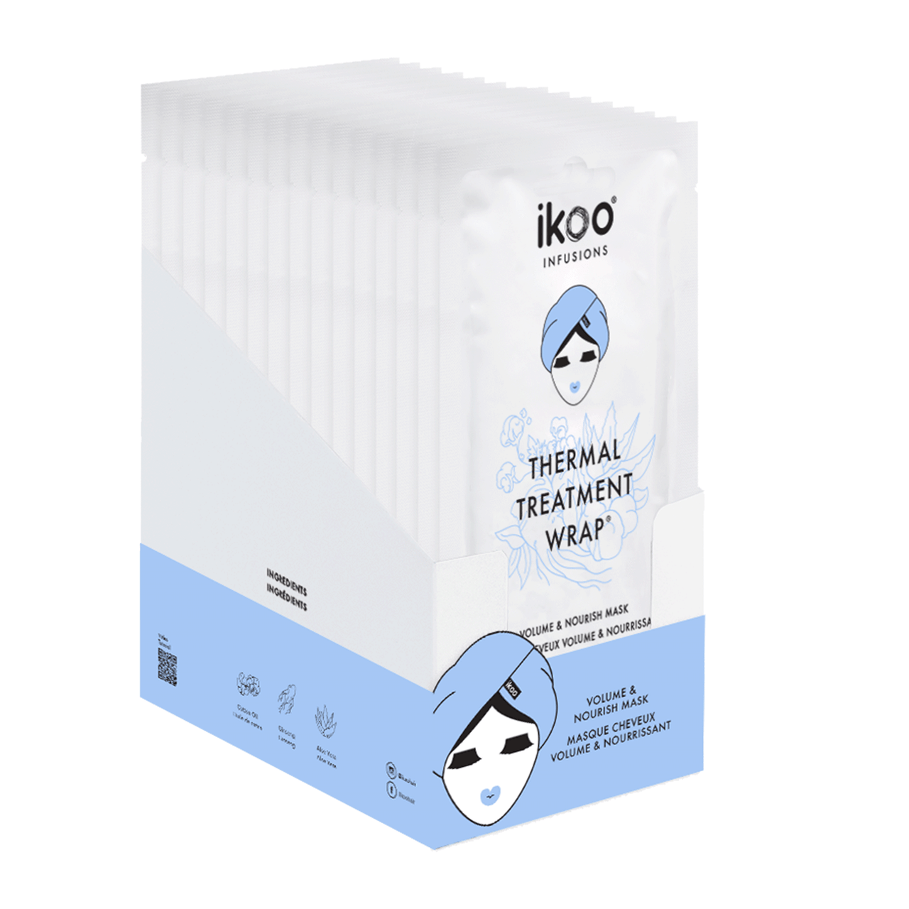 ikoo Thermal Treatment Wrap Volume & Nourish 15-Count 