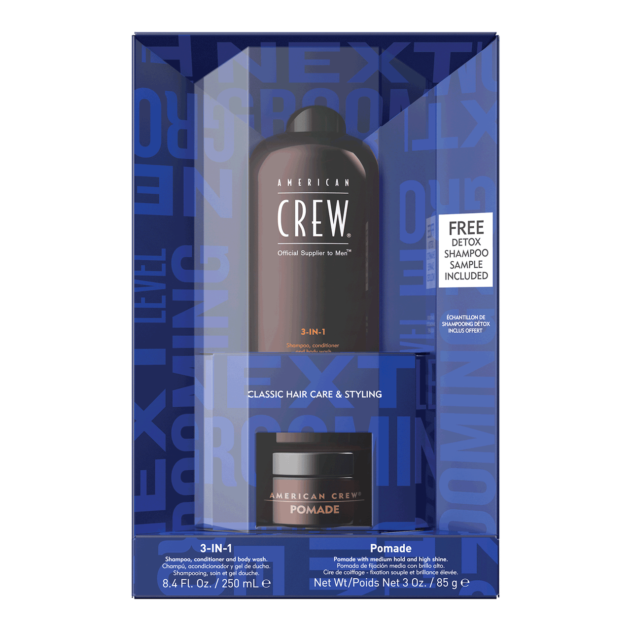 American Crew Father's Day 3-in-1 Moisturizing Shampoo, Pomade 
