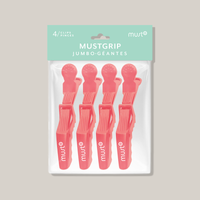 Thumbnail for Must52 Must Grip expandable jumbo clips 4x coral 