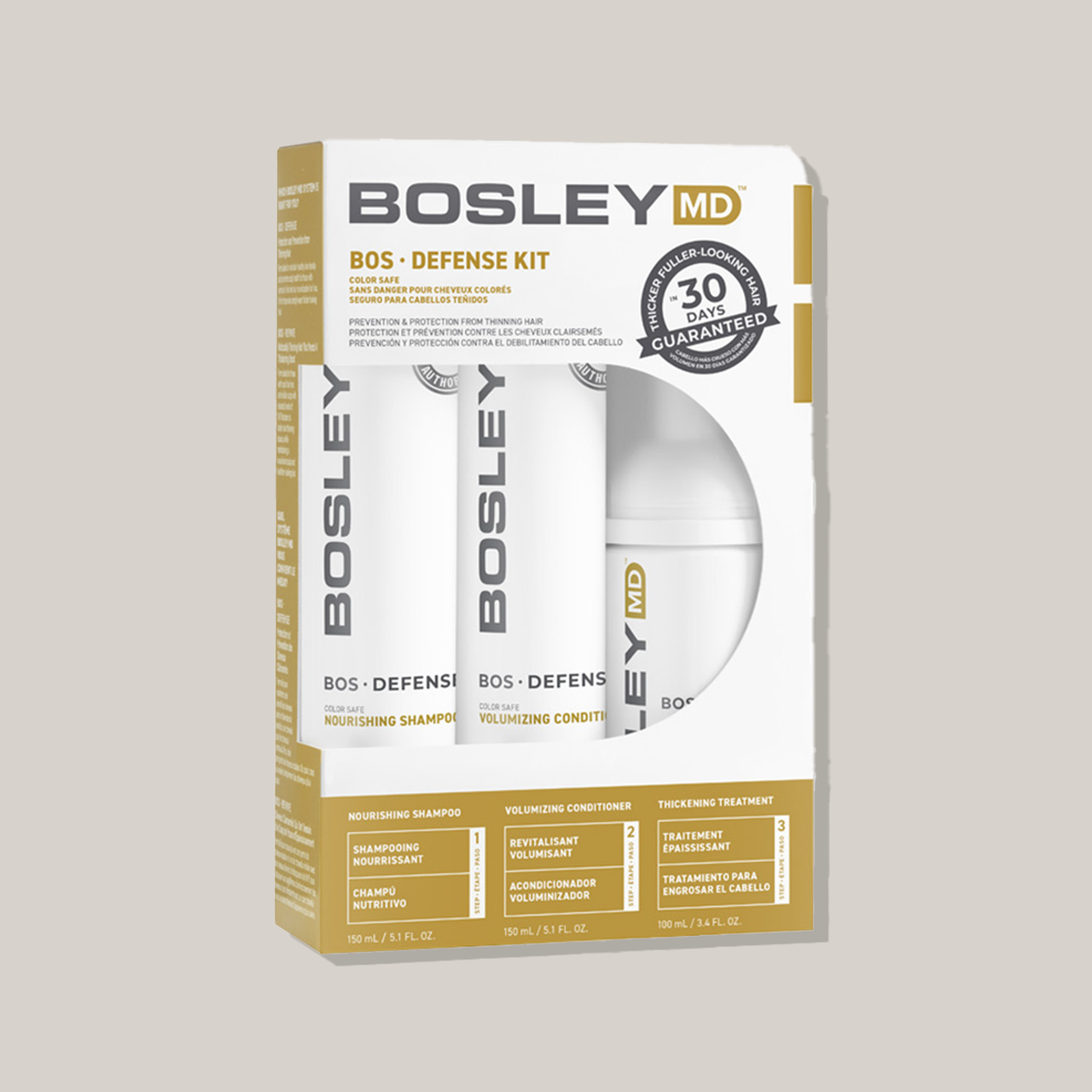 Bosley BosDefense starter kit colored hair 