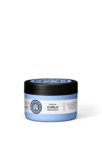Maria Nila Coils & Curls Finishing Hair Mask, 8.5 Fl Oz, For Curly & Wavy Hair, Jojoba oil to Stay Hydrated while Washing, Shea butter for Curl Enhancement, 100% Vegan