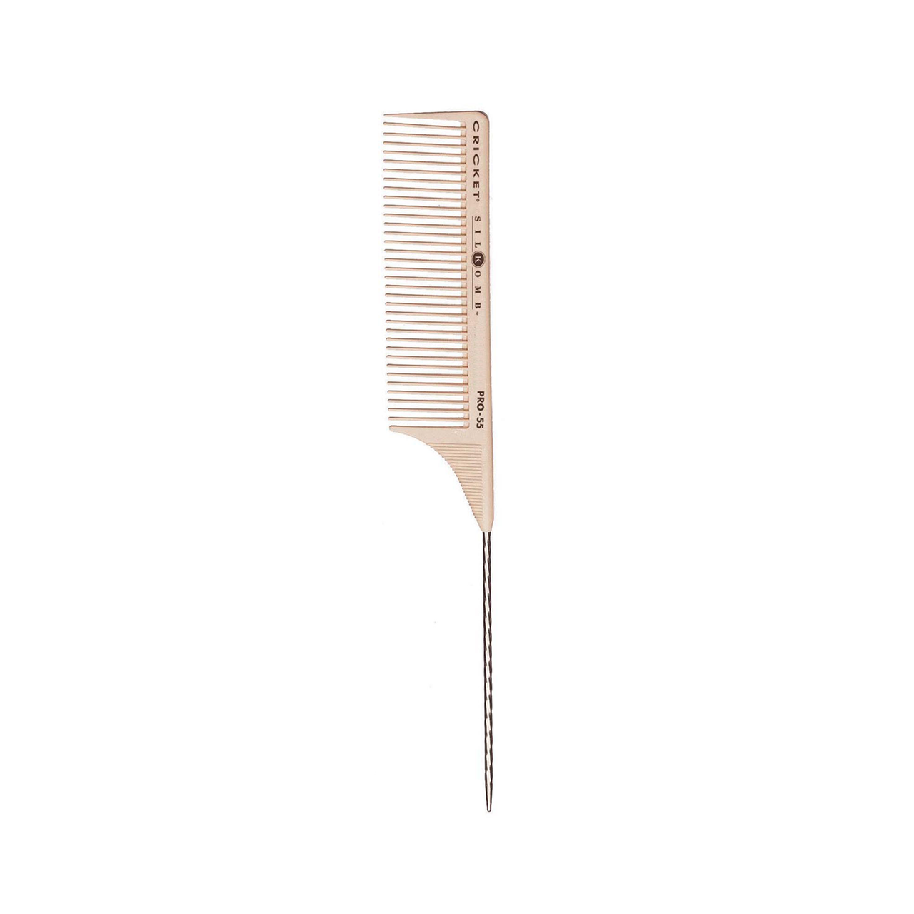 Cricket Silkomb Pro-55 Wide Toothed Metal Rattail Comb 1 Each