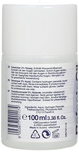 REFECTOCIL COLOR KIT- Blue Black Cream Hair Dye 1/2oz + Liquid Oxidant 3% 3.38oz + Mixing Brush + Mixing Dish