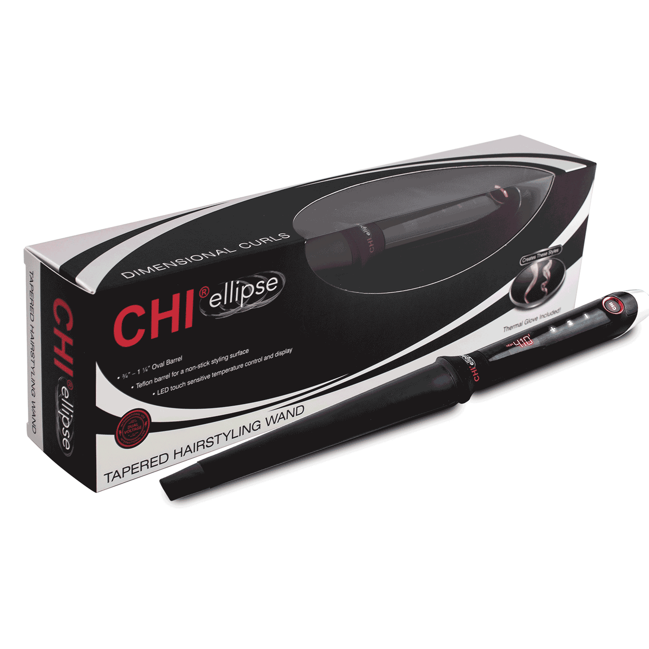 CHI CHI Ellipse Tapered Styling Wand - 3/4 Inch to 1 1/4 Inch 1 Each