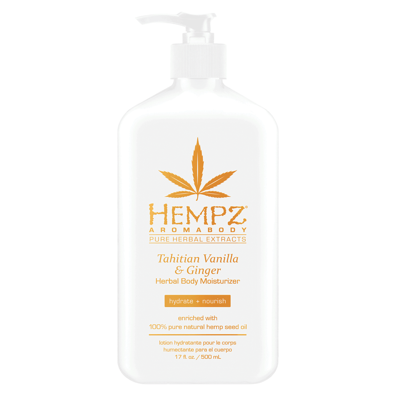 Hempz Tahitian Vanilla & Ginger Herbal Body Moisturizer 17 fl. oz.