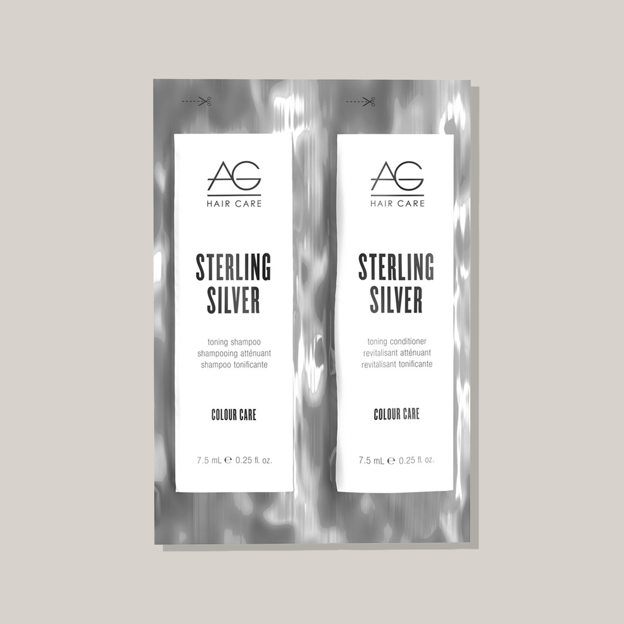 Ag Hair Sterling Silver box of 50 sample duos 