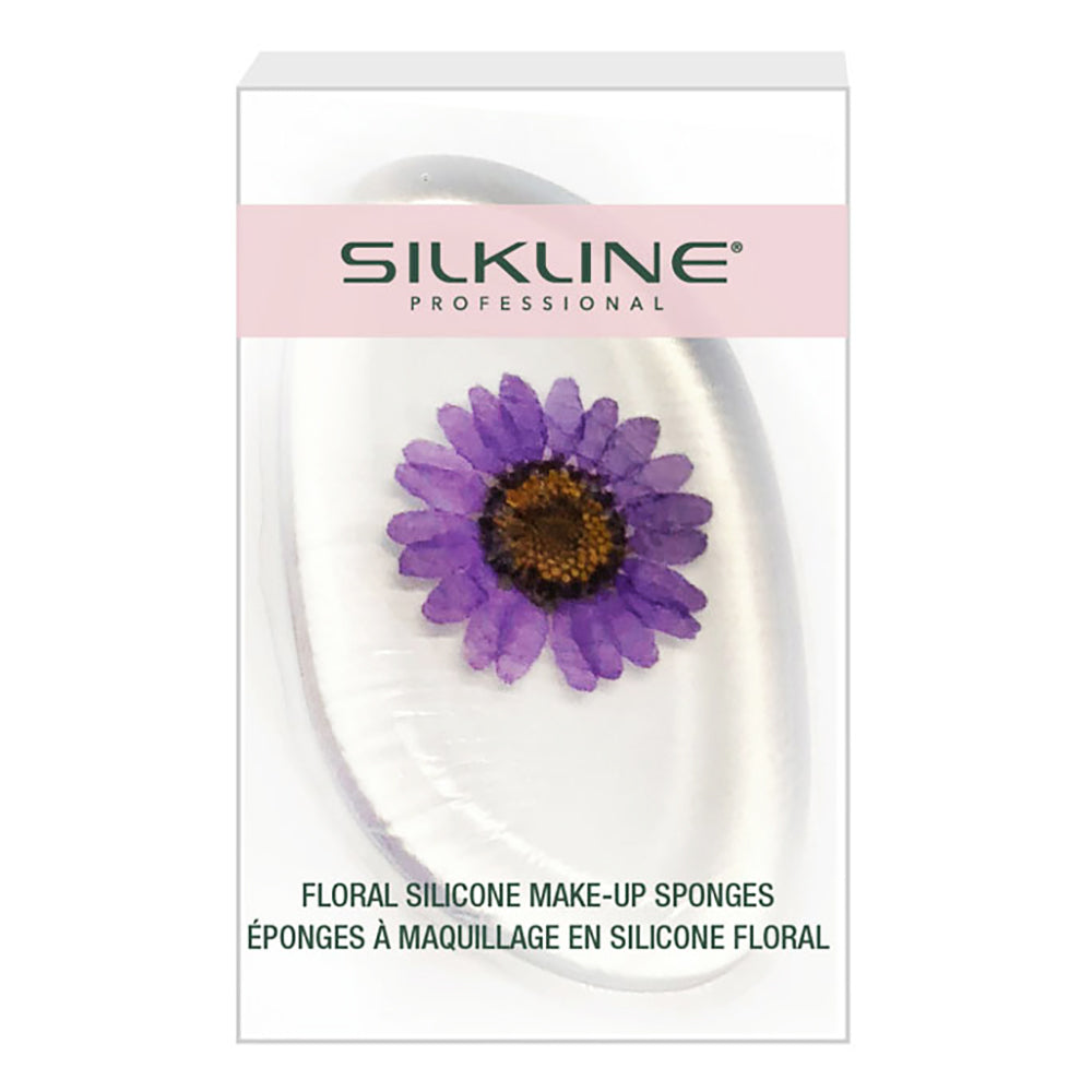 Silkline FloralSiliconeMakeupSponges SPONGEFL1DBC Purple
