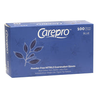 Thumbnail for CarePro Powder-Free Nitrile Exam Gloves Blue 100 pcs Small