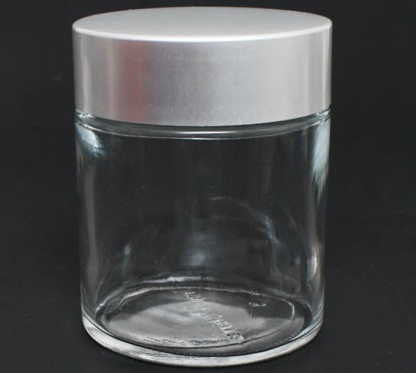 Berkeley Clear Glass Jar With Aluminum Cap 100 ml BT144SV