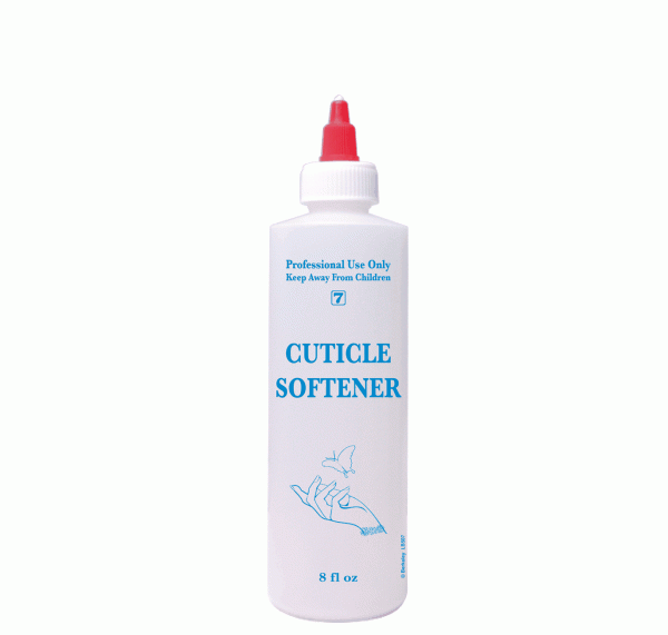 8oz Labeled Bottle With Cap - Cuticle Softener - LB507