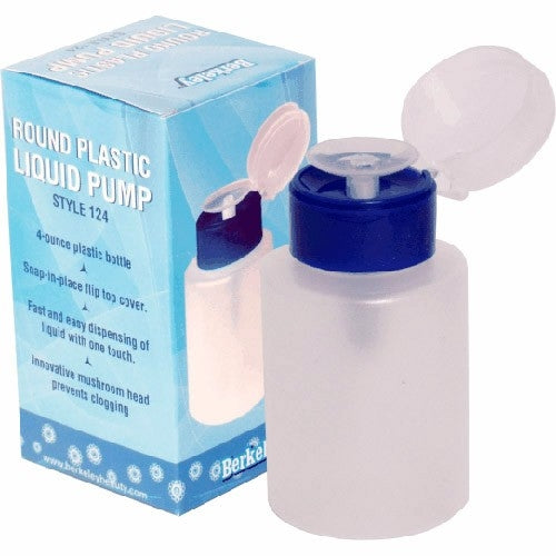 Berkeley Round Plastic Liquid Pump - 4oz - Clear LP124CL