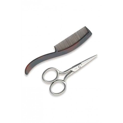 Ultra 3.5" Mustache Scissor & Comb 2pk