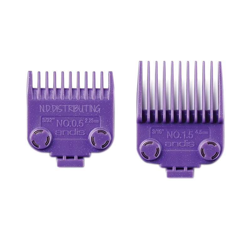 Andis  01420 Double Magnet Combs  2pk #0.5 & 1.5