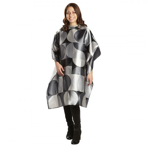 BaBylissPRO Extra Large Circle Pattern Polysatin Cutting Cape, 44"x 58" with snap neck 