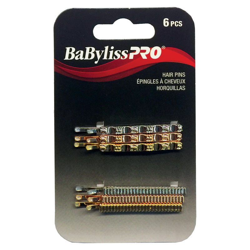 BabylissPRO TEXTURED HAIR PINS SET (6 PCS)