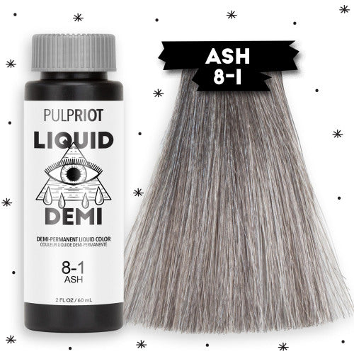 Pulp Riot Liquid Demi Ash 8-1 Demi-Permanent Liquid Color 2oz/60ml 