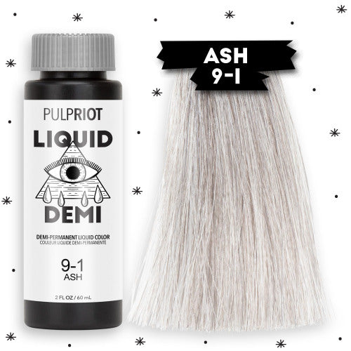 Pulp Riot Liquid Demi Ash 9-1 Demi-Permanent Liquid Color 2oz/60ml 