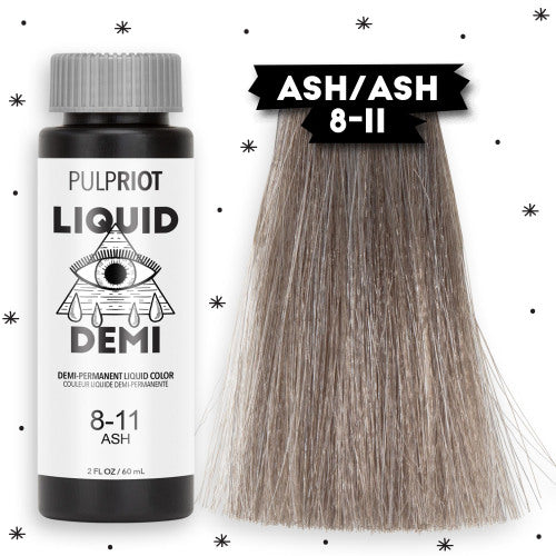 Pulp Riot Liquid Demi Ash/Ash 8-11 Demi-Permanent Liquid Color 2oz/60ml 