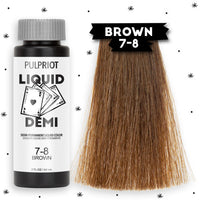 Thumbnail for Pulp Riot Liquid Demi Brown 7-8 Demi-Permanent Liquid Color 2oz/60ml 