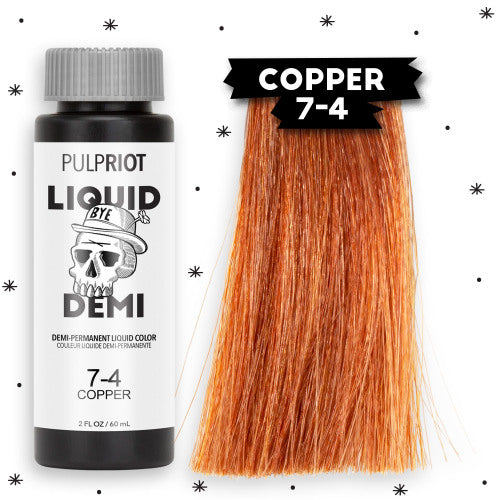Pulp Riot Liquid Demi Copper 7-4 Demi-Permanent Liquid Color 2oz/60ml 