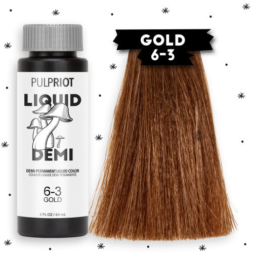 Pulp Riot Liquid Demi Gold 6-3 Demi-Permanent Liquid Color 2oz/60ml 