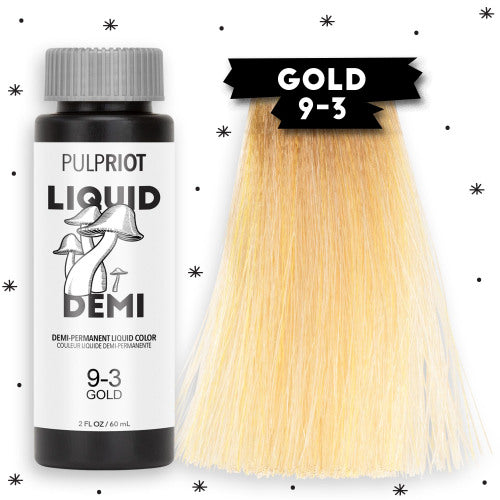 Pulp Riot Liquid Demi Gold 9-3 Demi-Permanent Liquid Color 2oz/60ml 