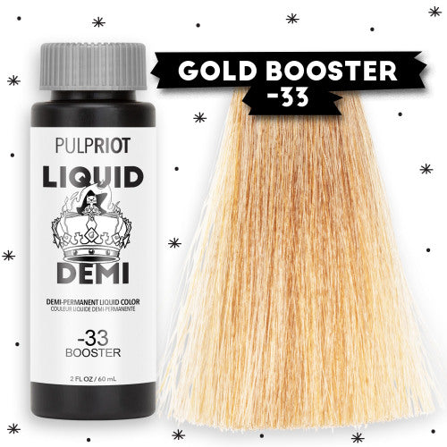 Pulp Riot Liquid Demi Booster Gold -33 Demi-Permanent Liquid Color 2oz/60ml 