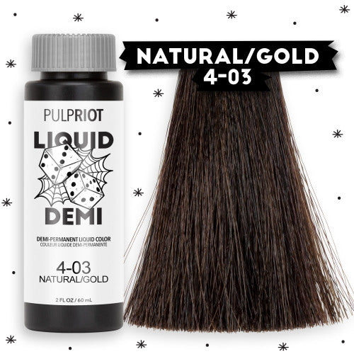 Pulp Riot Liquid Demi Natural/Gold 4-03 Demi-Permanent Liquid Color 2oz/60ml 