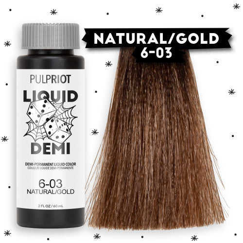Pulp Riot Liquid Demi Natural/Gold 6-03 Demi-Permanent Liquid Color 2oz/60ml 