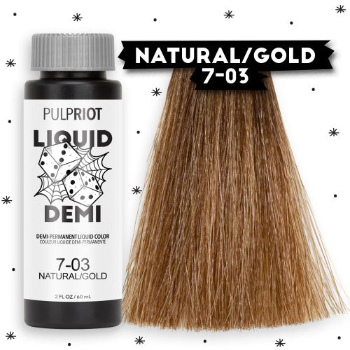 Pulp Riot Liquid Demi Natural/Gold 7-03 Demi-Permanent Liquid Color 2oz/60ml 