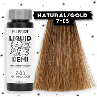 Thumbnail for Pulp Riot Liquid Demi Natural/Gold 7-03 Demi-Permanent Liquid Color 2oz/60ml 