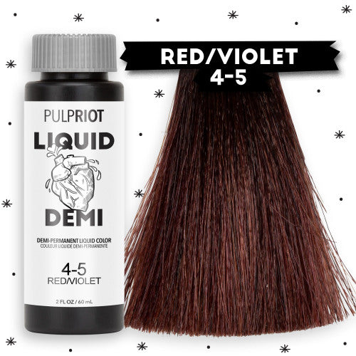 Pulp Riot Liquid Demi Red/Violet 4-5 Demi-Permanent Liquid Color 2oz/60ml 