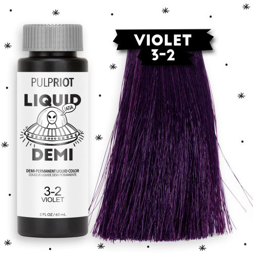 Pulp Riot Liquid Demi Violet 3-2 Demi-Permanent Liquid Color 2oz/60ml 
