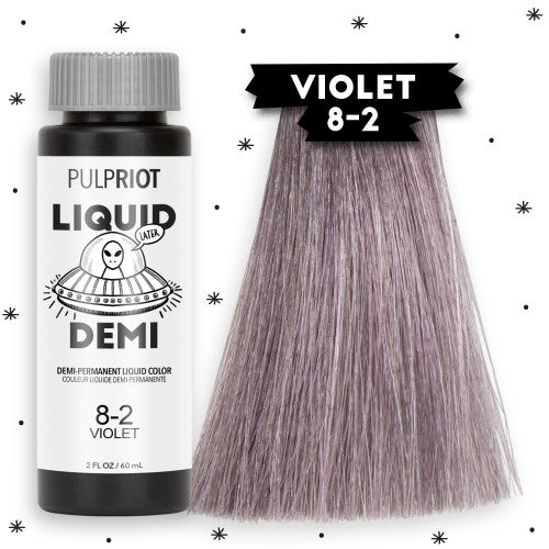 Pulp Riot Liquid Demi Violet 8-2 Demi-Permanent Liquid Color 2oz/60ml 