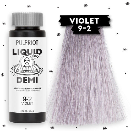 Pulp Riot Liquid Demi Violet 9-2 Demi-Permanent Liquid Color 2oz/60ml 