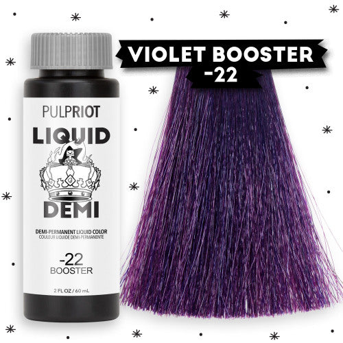 Pulp Riot Liquid Demi Booster Violet -22 Demi-Permanent Liquid Color 2oz/60ml 