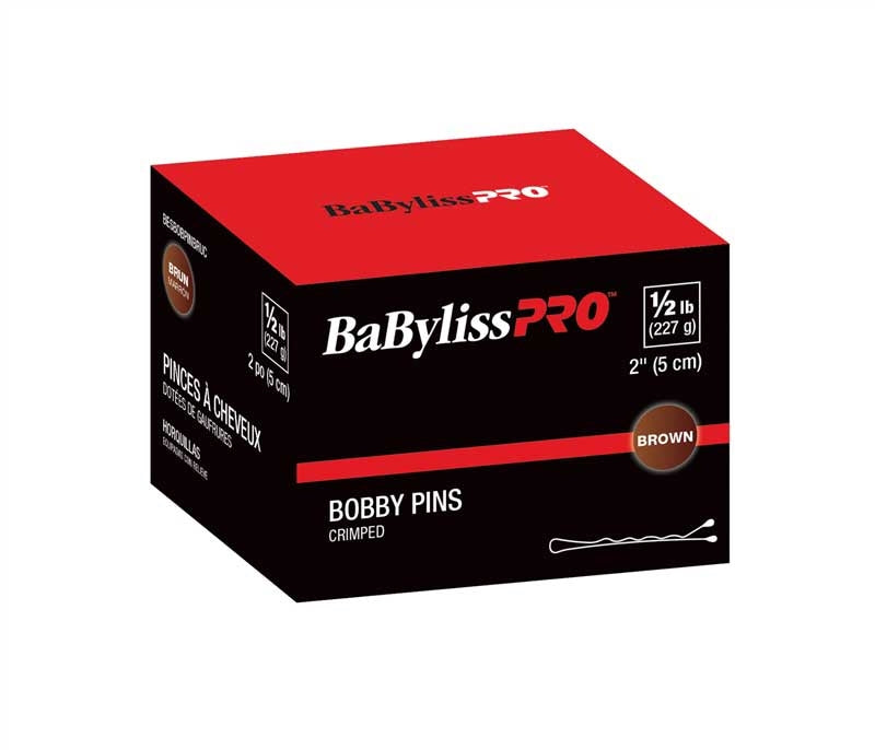 BaBylissPRO  34933 2 Crimped Bobby Pin  Brown  1/2lb