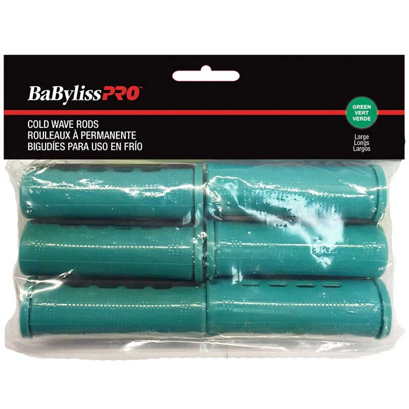 BaBylissPRO  Cold Wave Rods  Maxi  Green  6/bag