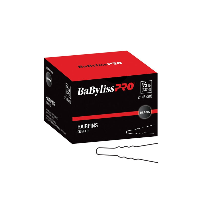 BaBylissPRO  2 Crimped Hair Pin  Black  1/2lb