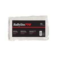 Thumbnail for BaBylissPRO  100% Cotton XL White Grey Stripe Towels  12/bag